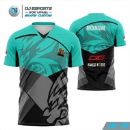 Baju Jersey Gaming Squad Esports Free Fire Custom Full Print Digital Sublime