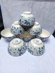 combo 10 chén hoặc 5 chén sứ ăn cơm 11.5cm hoa xanh GL36