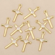 Pendant 18k Cross diy Accessories
