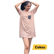 Bustam Baju Tidur Daster Wanita Bahan Kaos Polos Home Dress Kekinian