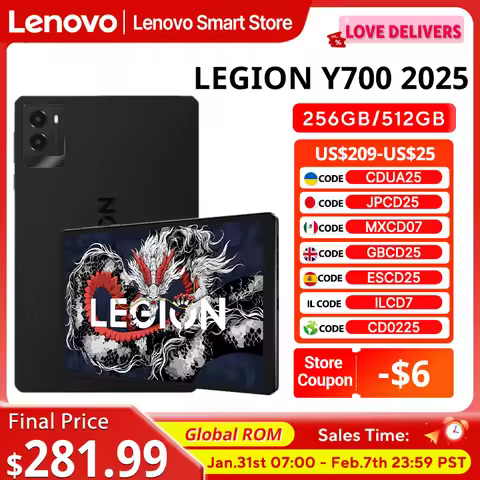 Lenovo LEGION Y700 2025 Tablet Global ROM Snapdragon 8 Gen 3 Octa Core 8.8 Inch 165Hz Display Androi