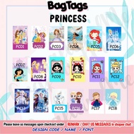 Princess Bag Tag Princess Luggage Tag Customise Bag Tag Xmas Gift Christmas gift Frozen Bag Tag School Bagtag name tag