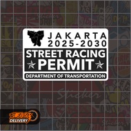 Street Racing Garage Sticker Size 6.0x3.5 Cm