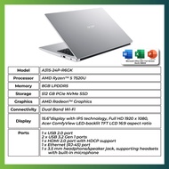 Acer Aspire 3 | A315-24P-R6GK | AMD R5 7520u | 8GB LPDDR5 | 512GB SSD | BT 5.2 | 720 Webcam | 15.6"