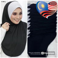 SPORTS DAY ORIGINAL Moscrepe clothing TUDUNG SUKAAN 2PIPING premium quality TONE IBUGRANG (KAIN KORE