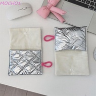 MOCHO1 Silver Coin Purse, Love Rhombus Shape Korean Style Stuffed Cotton Storage Bag, Creative Ox Cl