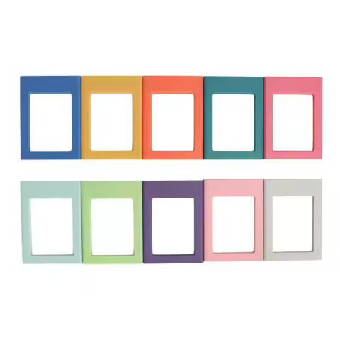 10Pcs 3 Inch Refrigerator Magnets Picture Frames Fridge Magnetic Photo Frame for File Cabinets Stora