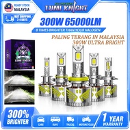 [Paling Terang] 300W 65000LM LED Headlight H4 H7 H11 HB3 Canbus Super Terang Myvi Saga Axia Wira