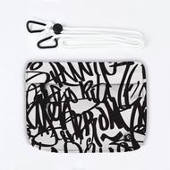 Grinstant混搭可拆組式小包肩背包 - 黑白系列 (黑色塗鴉)