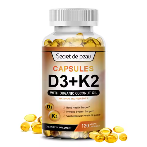 Vitamin D3K2 Capsules Vitamin D & Vitamin K Supplement Support Immune System, Heart Health Strong Bo