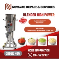 High Power Heavy Duty Blender 18L for Chili, Onion (Bawang), Lengkuas, Serai, DRY and WET Food Produ