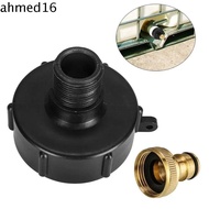 AHMED IBC Tank Tap Adapter, Brass S60x6 IBC Tank Valve Adapter Hose, Garden Irrigation Connection Tool 1/2" 3/4" Adjustable Garden Water Connector Gardening Lawn