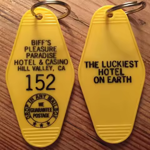 Back TO THE FUTURE 2 inspired Biff's Pleasure Paradise Keytag