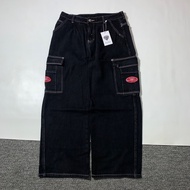 Shein Wake Jeans Cargo Black Baggy Fit AG797