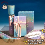 HIGHVIEWLS Gift Wrapping Paper, Happy Birthday Shimmery Star Dots Packaging Paper, Creative Colorful