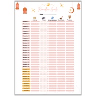 Hafazan & Ramadhan Goals Poster Tracker 30x40cm