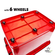 Hot sale☁Kotak Storan Abbaware 100 Liter /Kotak Storan dengan roda/Kotak Storan/Bekas Storan