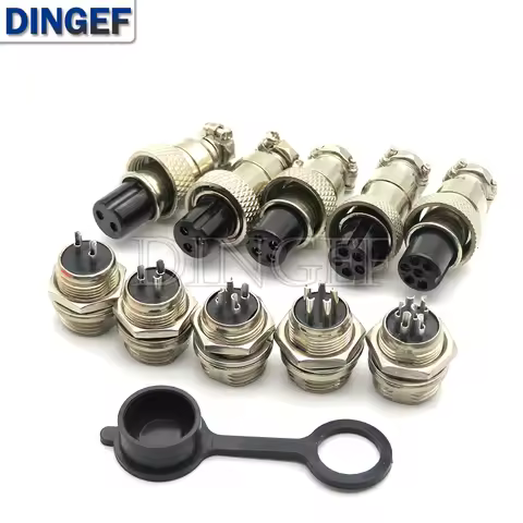 1Set/lot GX12 2/3/4/5/6/7 Pin Male + Female 12mm L88-93 Circular Aviation Socket Plug Wire Panel Con