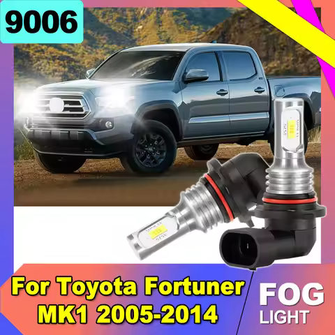 200W High Power 9006 LED Fog Light Plug and Play Canbus Auto Bulb For Toyota Fortuner MK1 2005-2010 