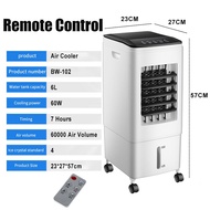 (3 Year Warranty + 4 Ice Crystals) BW- Air Cooler 6L Portable Aircond Touch Panel Control Remote Con