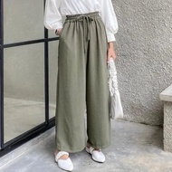 PREMIUM CRINGKLE PANTS PREMIUM CRINGKLE HIGHWAIST PANTS RUBY CRINGKLE PANTS