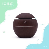 IOILS 130ml Dark Wood Grain Air Humidifier With Essential Oil Diffuser Aromaterapi Wangian Wap Asap 