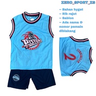 Kensi piston Kids Basketball Suit Kids Basketball singlet set