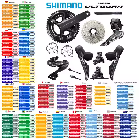 Shimano Ultegra Di2 R8170 Groupset 2x12s With R8100 Crankset 170MM 50-34T Cassette R8150 FD RD For R