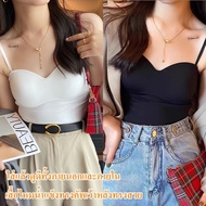 Spaghetti Strap Top For Chubby Women Tank With Bra Bust 32-48 Fat Girl No Need To Wear A Large Size 