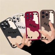 LINE Brown Bear Cute Cartoon Casing For OPPO R11 R11S RENO 2 3 4 5 6 Pro Plus Girl Soft Cover Shockproof Bumber Silicone INS Phone Case