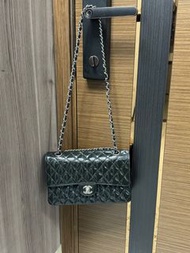 Chanel Classic Flap Bag 25cm A01112 深藍 Navy Patent 漆皮