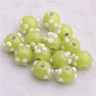 Japanese Style Glass Beads Glass Beads Bracelet with Beads 9MM Small Flower Beads Glass Beads