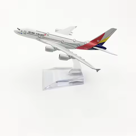 JASON TUTU 16cm Asiana Airlines Airbus A380 Plane Airplane Model Aircraft Model Diecast Metal 1/400