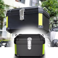 45L Motorcycle Top Box Motorcycle Waterproof Storage Box Helmet Box with Base and Lining Extra Trunk Kotak Motosikal