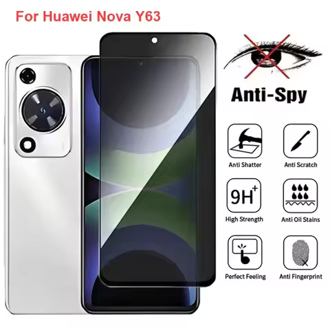 For Huawei Nova Y63 GFY-LX1 Anti Spy Privacy Tempered Glass Screen Protector Compatible For Huawei N