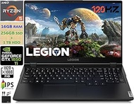 2021 Flagship Lenovo Legion 5 Gaming Laptop 15.6" FHD IPS 120Hz, 6-Core AMD Ryzen 5 4600H (Beats i7-9750H) 16GB RAM, 256GB SSD + 1TB HDD, GeForce GTX 1650 Ti 4GB, Backlit,Wifi 6, Win 10+Marxsol Cables