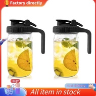 In -2set 32OZ  Jar Pour Spout Lid-Glass Pitcher with Lid,Breast Milk Pitcher,Seal for Juice,Milk,Cof