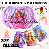 CD Rempel Princess Children's Shorts 12 Pcs ALL SIZE Colorful Princess Motif ALL SIZES