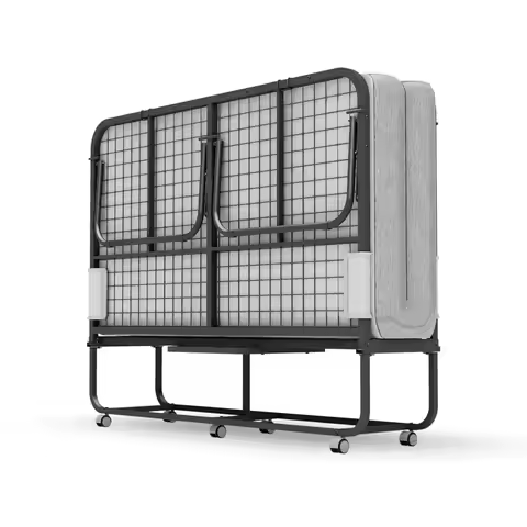 Full Size Folding Bed with Mattress - Extra Large Size 75''x54'' Foldable Rollaway Bed for Guest, Sp