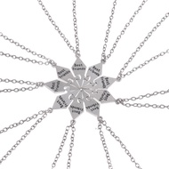 4/5/6/7/8/9/10 Pieces Best Friend Alloy Pendant Necklace Bff Friendship Necklace Men And Women Adjus