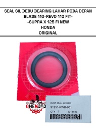 SEAL SIL DEBU BEARING LAHAR RODA DEPAN BLADE REVO 110 FIT SUPRA X 125 HONDA 91251-KWB-601 ORIGINAL