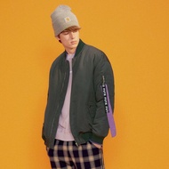 【中性款】 雙面穿鋪棉飛行外套 / 橄欖綠