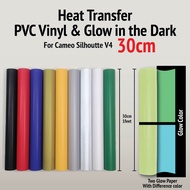 One Foot PVC and Glow in Dark - Heat Transfer Vinyl for fabrics and t-shirt - 30 Centimeter (cm) / 1