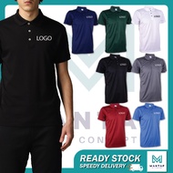 Custom Polo T-shirt Printing Cetak Baju Jersi Microfibre Berkolar Baju Kerja Print Logo Sendiri No Minimum Order