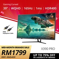 PRISM+ X390 PRO 39" 165Hz 1ms Curved QHD [2560 x 1440] Adaptive-Sync Gaming Monitor