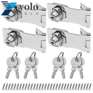 YOLO Keys Catch Lock, With key Anti-theft Hasp Lock, Durable Security Double Cupboard