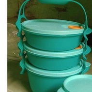 [SIAP KIRIM] PROMO RANTANG CARRY ALL BOWL TUPERWARE 3 SUSUN SET