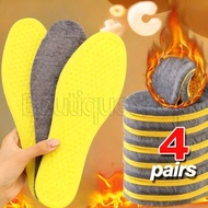 Thick Plush Heated Insoles with Cotton Covered Inserts for Men's & Women's Outdoor Shoes - Absorb Sh