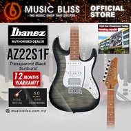 Ibanez Standard AZ22S1F Electric Guitar - Transparent Black Sunburst / Transparent Turquoise Burst
