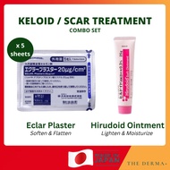 Hisamitsu Eclar Plaster & Maruho Hirudoid Ointment - Scar Removal / Keloid Treatment Combo Set - 日本久